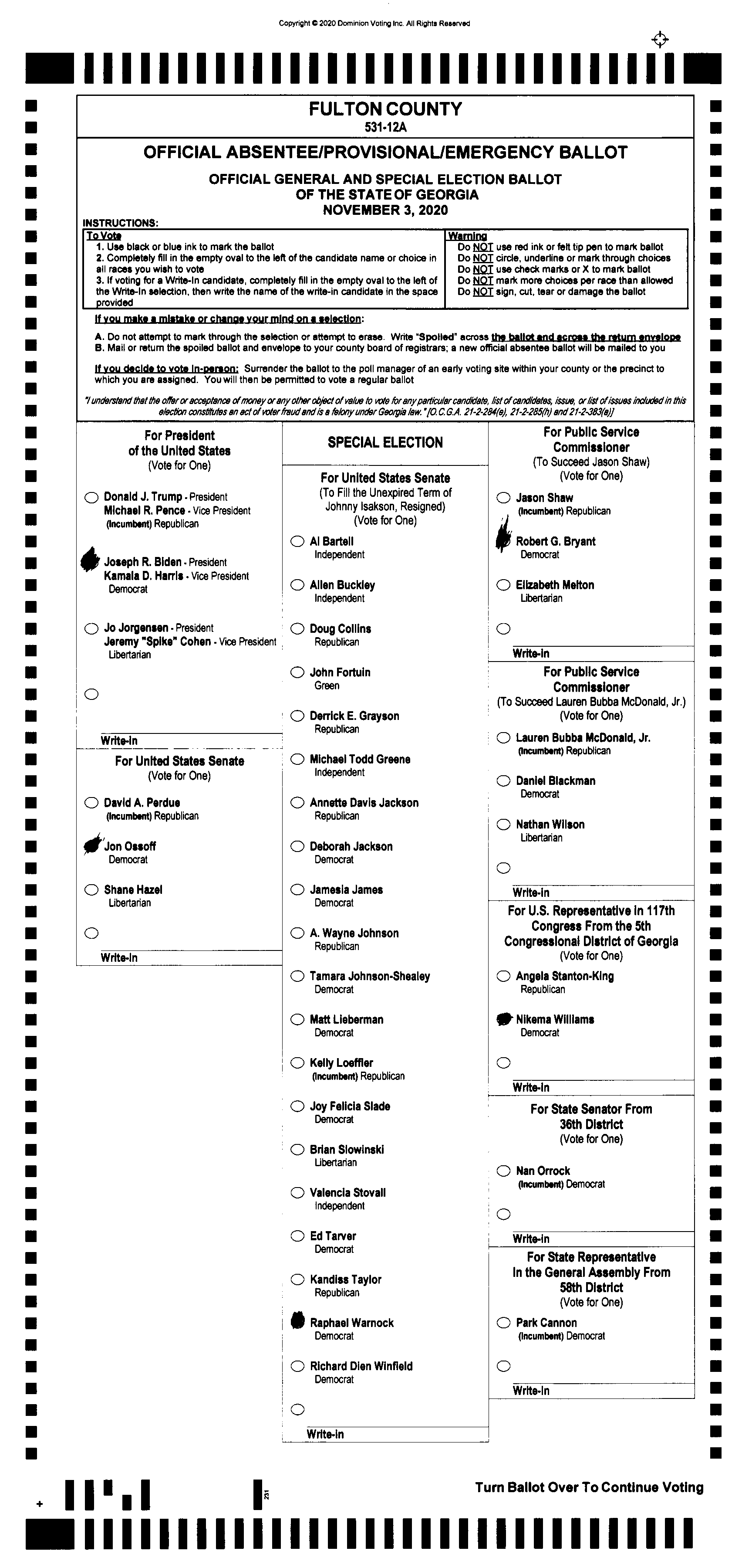 Doubled Ballot